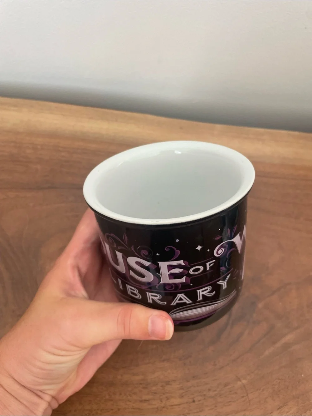 ACOTAR House of Wind Library Black & Purple Ceramic Coffee Mug